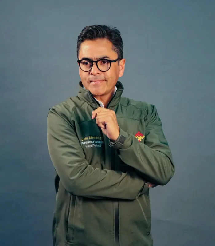 Lalo Medécigo durante una actividad comunitaria